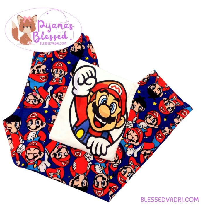 Pijama en piel de Durazno Mario Bross